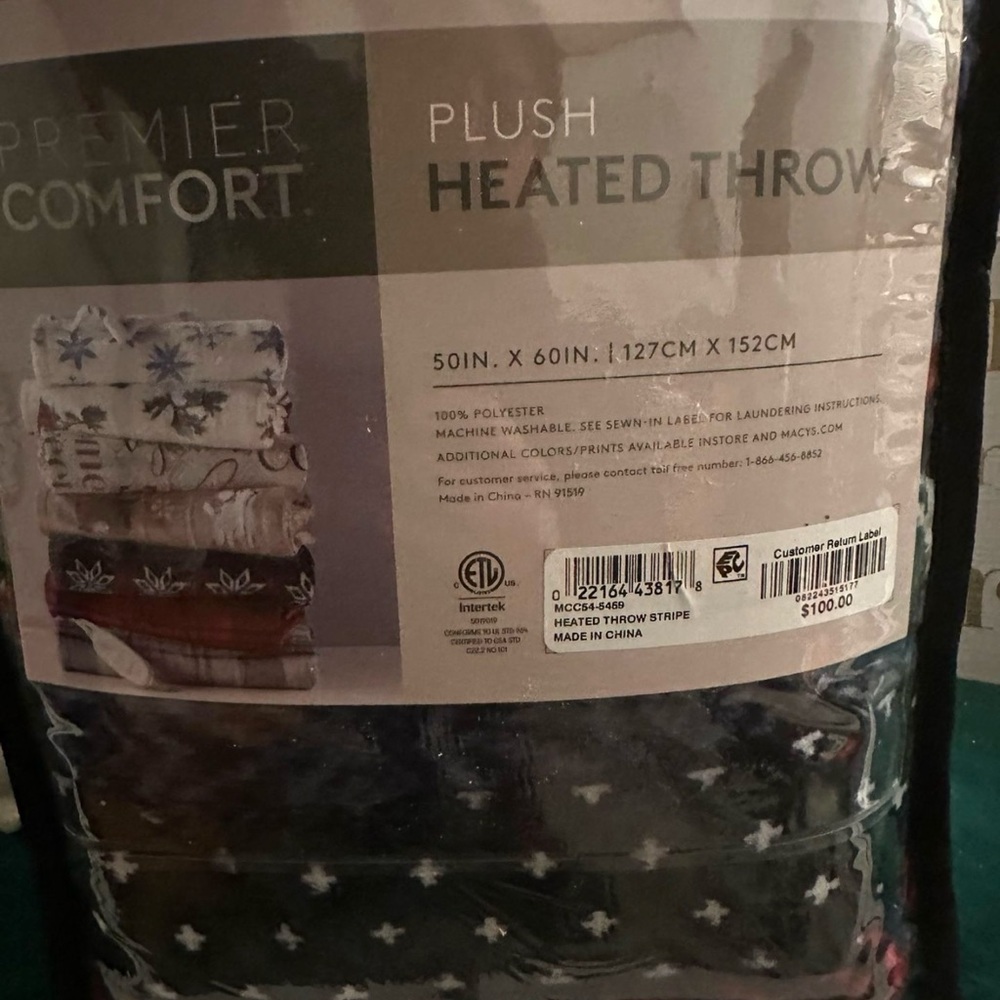 Premier Comfort Plush Heated Throw